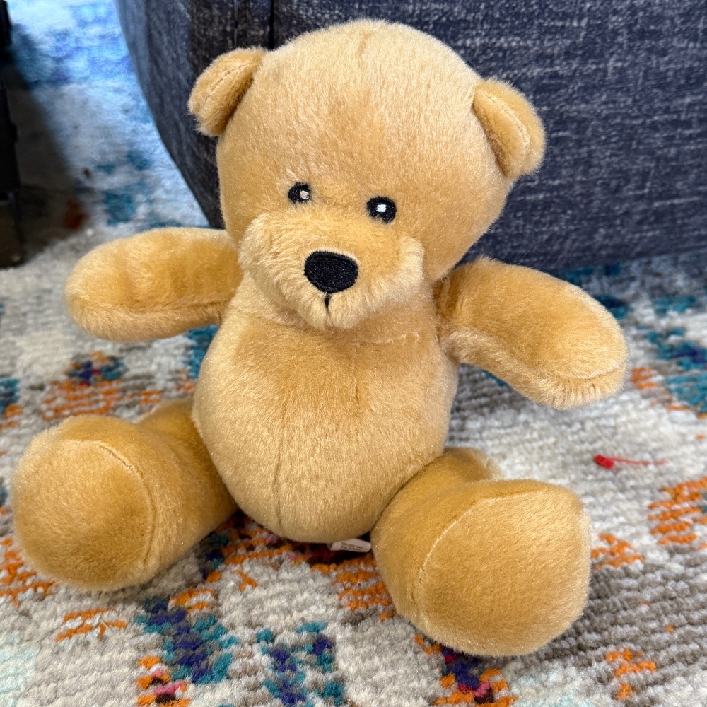 Curto small plush stuffed tan teddy bear toddler girl boy plushie soft toy